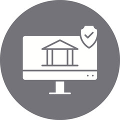 Online Banking Security icon single vector illustration