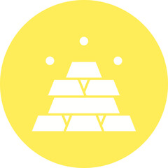 Gold icon single vector illustration