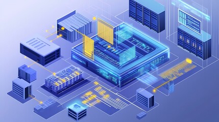 Depiction of optimization strategies enhancing virtual machine efficiency and resource allocation