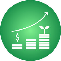 Growth Stock icon single vector illustration