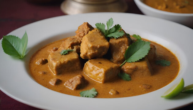 fish curry (malabar matthi curry) on a plate
