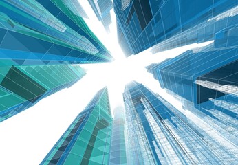 Fototapeta premium skyscrapers in the city