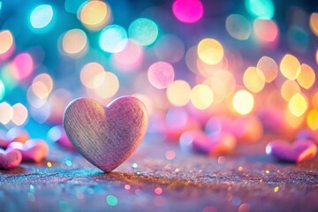Obraz premium Romantic Valentine's Day Hearts Bokeh Background - Soft Focus Love Design