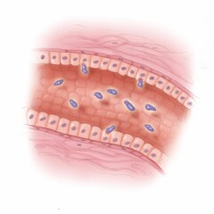 illustration of prostate-specific antigen in the bloodstream