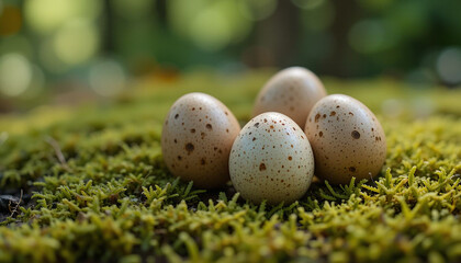 easter eggs in the grass
