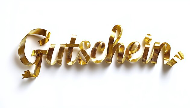 Goldener Schriftzug Gutschein