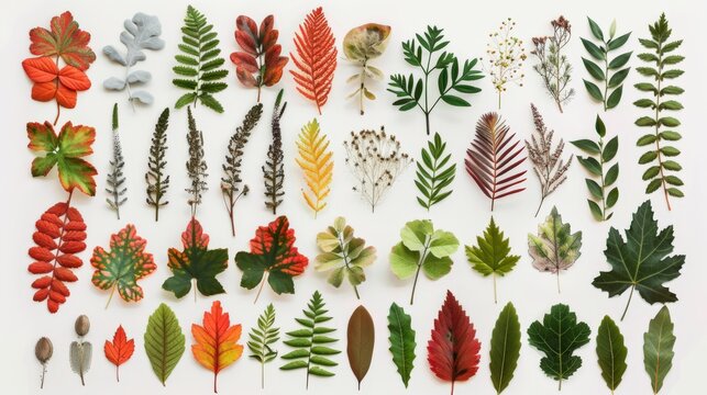 Collection Of Plant Specimens Preserved