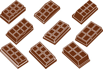 Chocolate bar vector art illustration