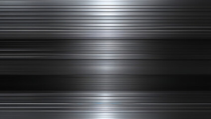 Elegant Metallic Texture with Polished Horizontal Lines and Gradient Light Reflection.