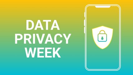 Data Privacy Week web banner design illustration 