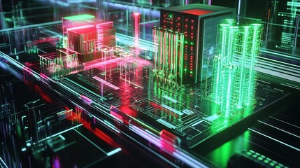 Creative visualization of quantum computing systems integrated into futuristic strategies emphasizing their transformative potential