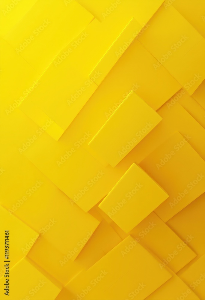 Aufkleber abstract geometric pattern of overlapping rectangles in vibrant yellow and orange