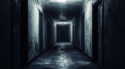 Dark Corridor With No End