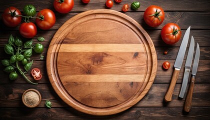 Fresh ripe tomatoes on a wooden table with a natural background