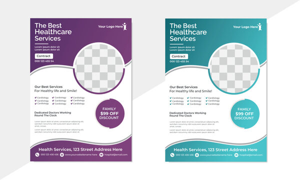 This is a creative medical flayer design template 