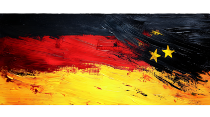 abstract german flag in paint brush stroke