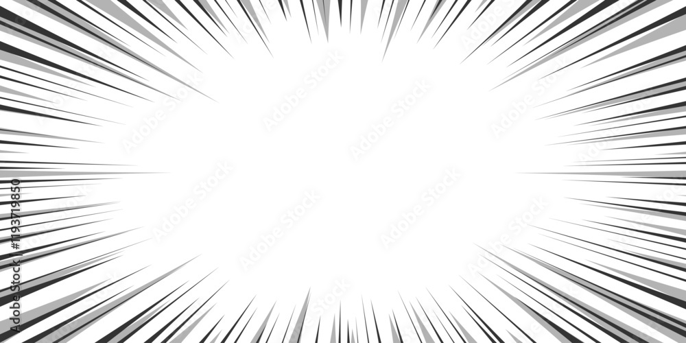 Aufkleber graphic vector background with concentric rays. minimalist black and white burst effect frame. monoc