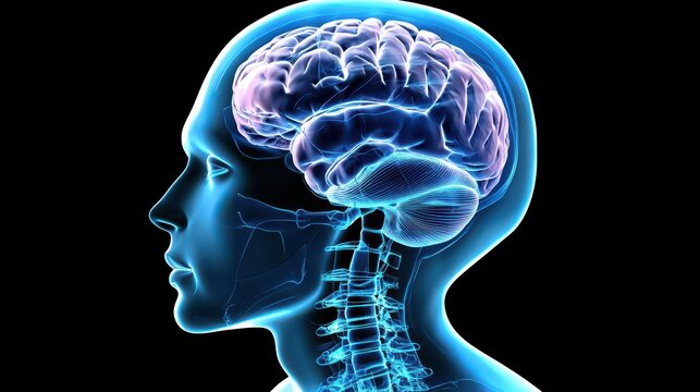 Visual representation of human brain and anatomy