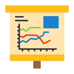 Filled Graph Flat Style Icon