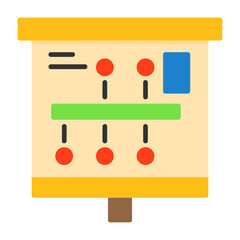 Infographic Timeline Flat Style Icon