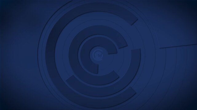 Simple Sci-Fi airlock spaceship themed rotating rings on a dark blue moodily lit background [4K]