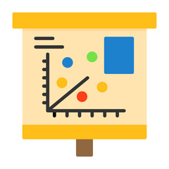 Scatter Plot Flat Style Icon