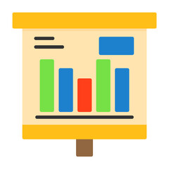 Vertical Bars Flat Style Icon