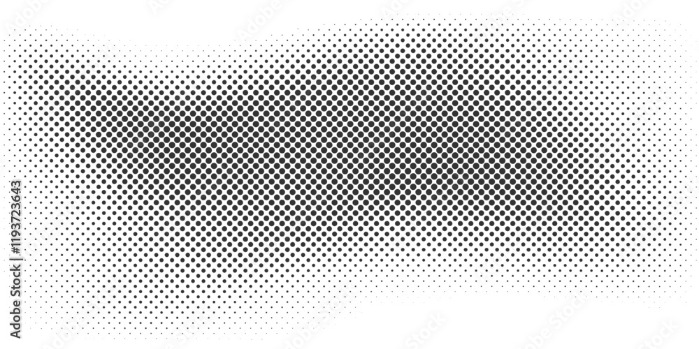 Poster black and white halftone vector texture with fading dots. abstract dotted gradient background. great