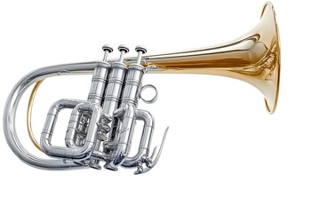 trumpet isolated on white background