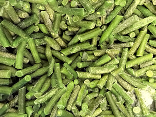 Frozen green beans prepared for a healthy and quick meal option