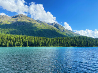 lake and mountains