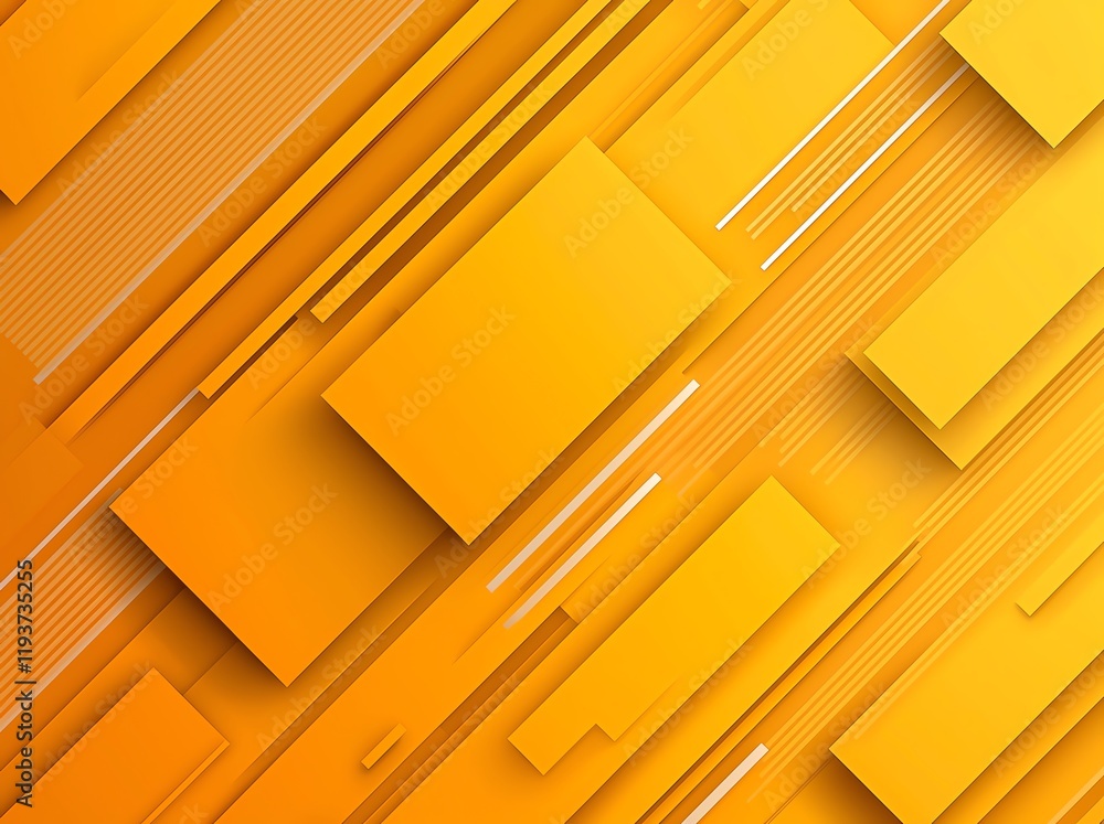Poster a vibrant abstract background featuring dynamic lines and shapes in various shades of yellow. perfec