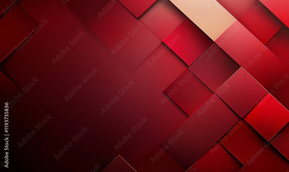 Poster a vibrant red abstract background featuring layered geometric shapes. this design is perfect for mod