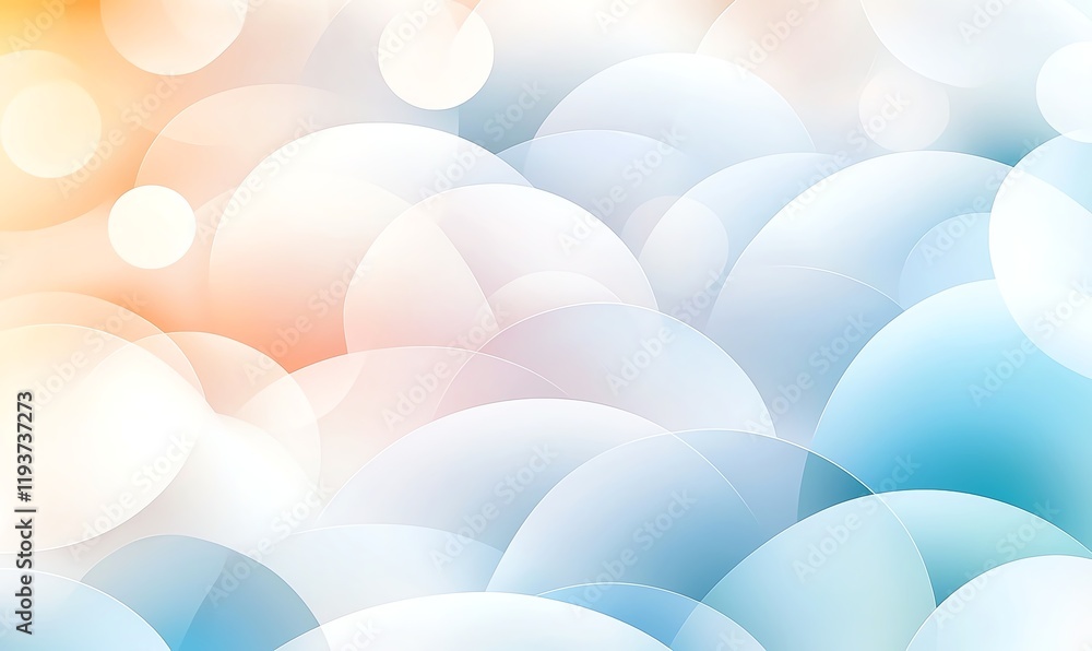 Aufkleber a vibrant abstract background featuring soft, circular shapes in blue and orange hues, creating a pe