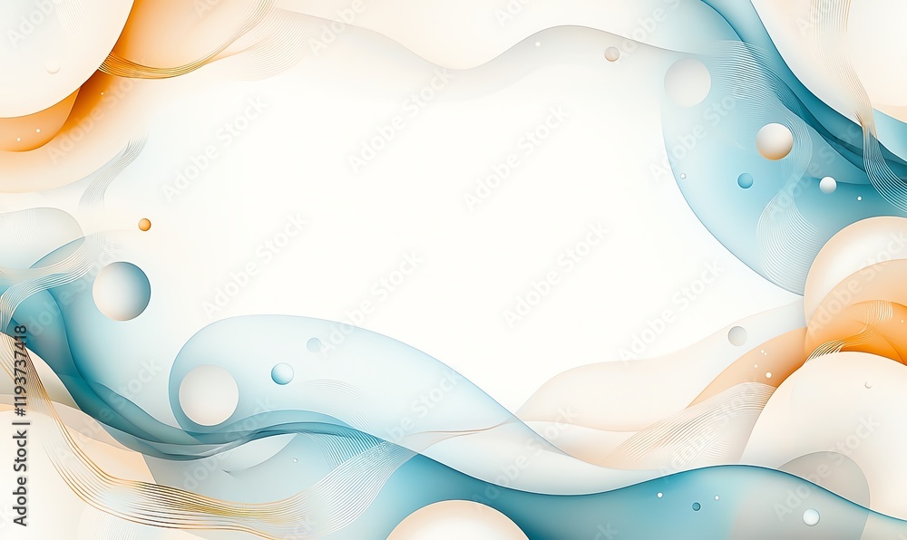 Poster a vibrant abstract background featuring flowing waves of blue and orange hues. perfect for creating 