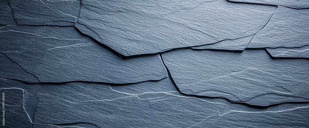 Poster a close-up view of a textured slate stone surface showcasing intricate layers and patterns, perfect 
