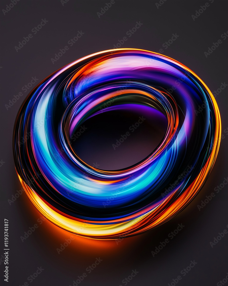 Poster abstract swirl graphic design with vibrant colors and smooth lines