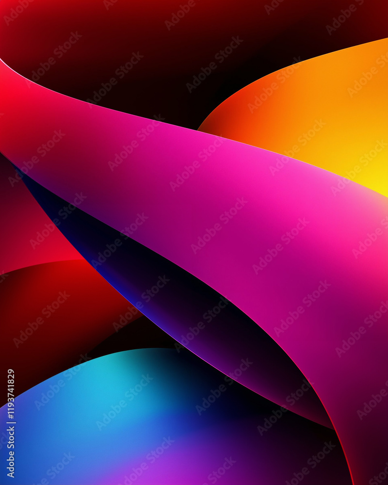 Poster abstract shapes with colorful background design creating vibrant art aesthetics