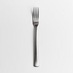 Polished stainless steel table fork with a sleek handle, designed for functional and aesthetic dining use