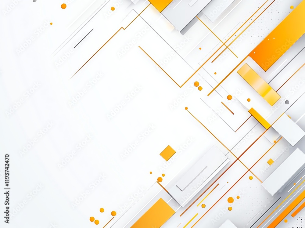 Aufkleber an abstract design featuring geometric shapes in white and yellow, creating a modern and clean aesth