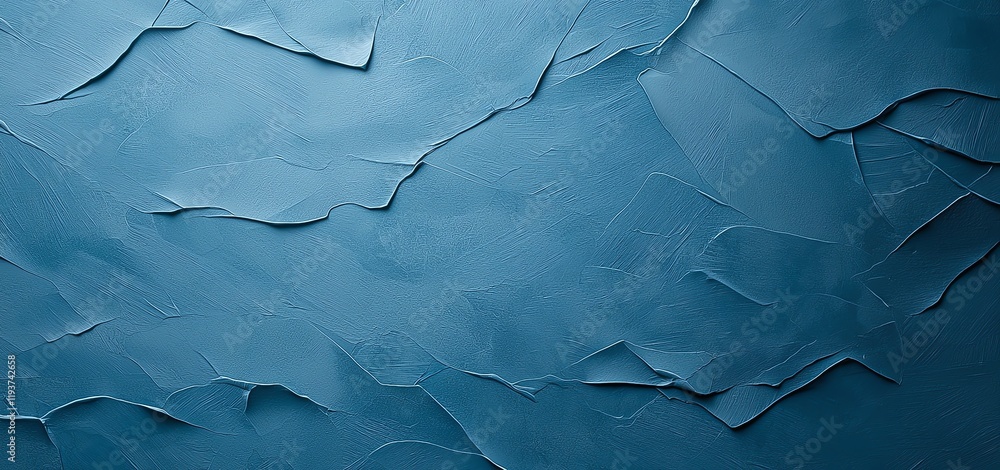 Poster an abstract background featuring a textured blue surface with wrinkled elements, perfect for design 