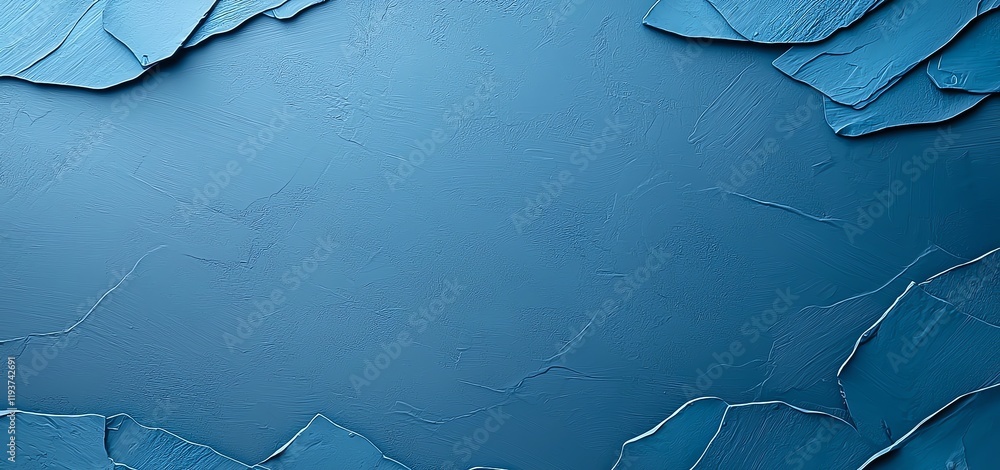 Poster this abstract background features a unique layered design in shades of blue, perfect for various cre