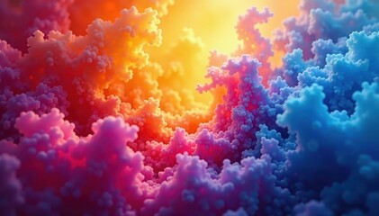 Fototapeta premium Abstract, vibrant color swirls, hazy atmosphere, disco, design, effect