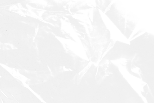 Plastic wrap transparent texture overlay effect. Polyethylene packaging of vinyl wrap or cd cover. Shrink crumpled plastic bag sleeve, package mockup illustration