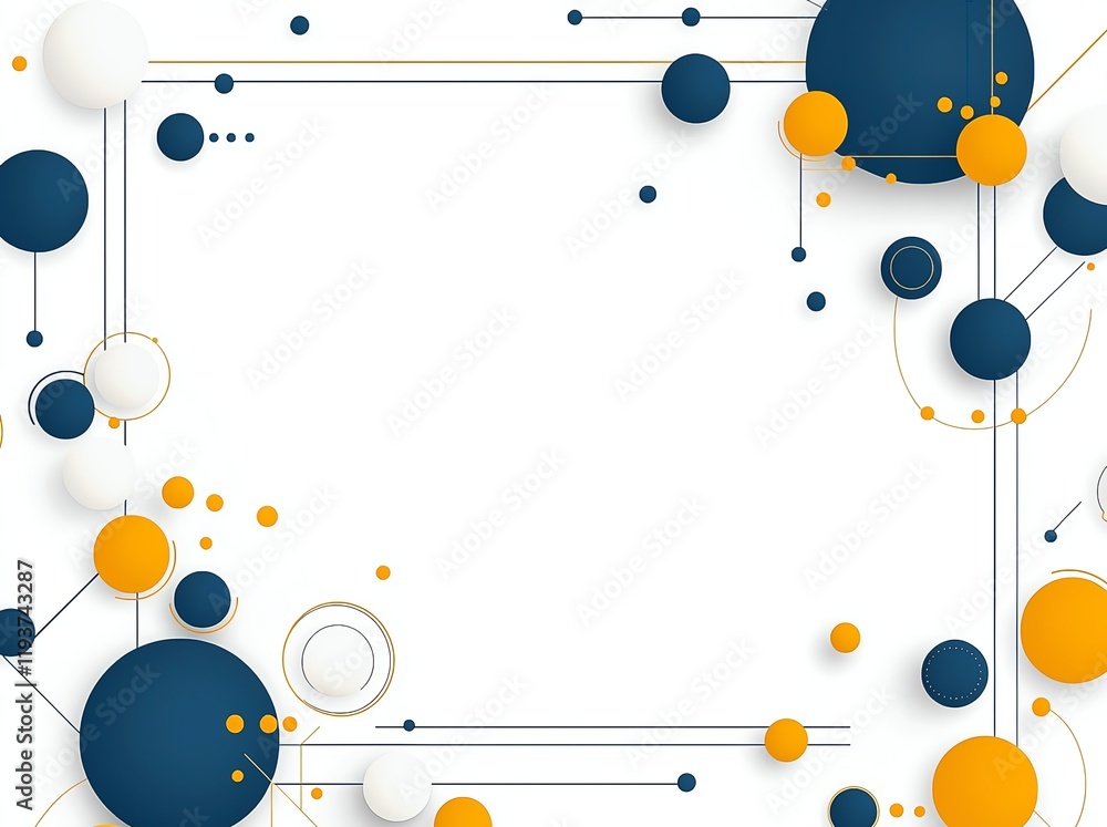Aufkleber a modern abstract background featuring colorful circles and lines