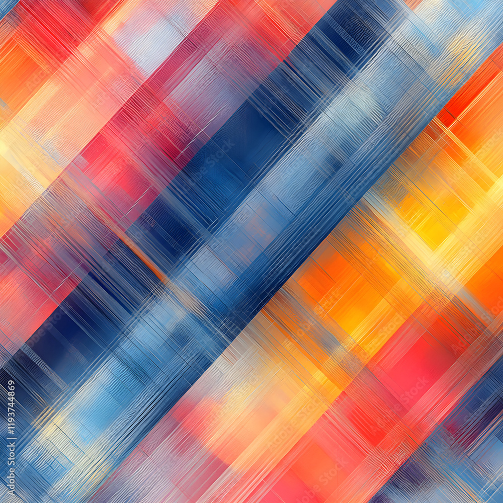 Poster Colorful abstract background creating dynamic visual with intersecting lines and strokes