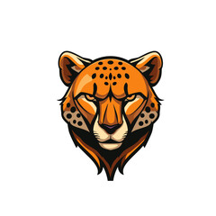 Leopard mascot logo flat vector design