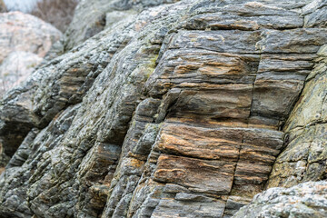 Stone formation by the coast.