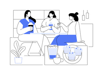 Chatting with friends isolated cartoon vector illustrations.