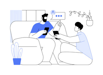 Sharing thoughts isolated cartoon vector illustrations.